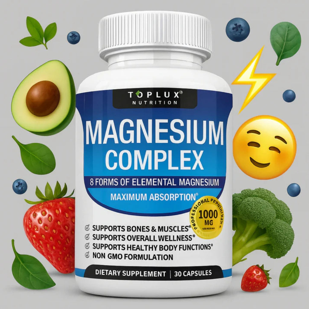MAGNESIUM COMPLEX PREMIUM “Recupera tu energía, duerme profundo y despierta renovado 🌙💪”